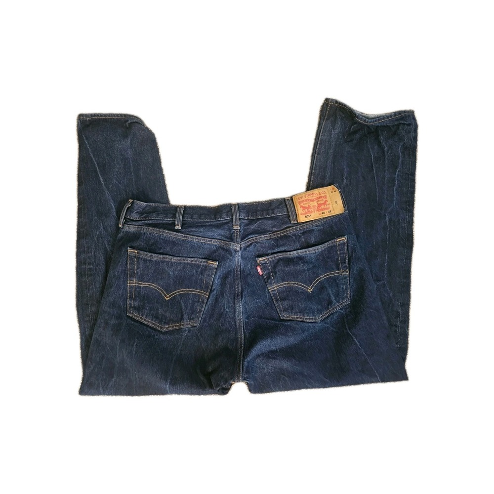LEVIS 501XX MEN 40x32 WATERLESS STRAIGHT LEG BUTTON FLY DENIM BLUE JEAN EXCELLEN